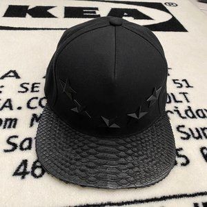 $500 1 of 1 Python Leather Brim & Strapback Hat.
